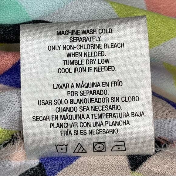 Attention Women Top Slit Sleeve Multicolor Size S Elastic Waist - Picture 8 of 9